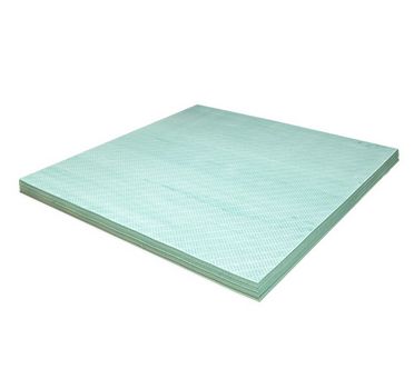 Das Bild zeigt eine rechteckige Dichtungsplatte aus grünem AFM-38, die auf weißem Hintergrund liegt.