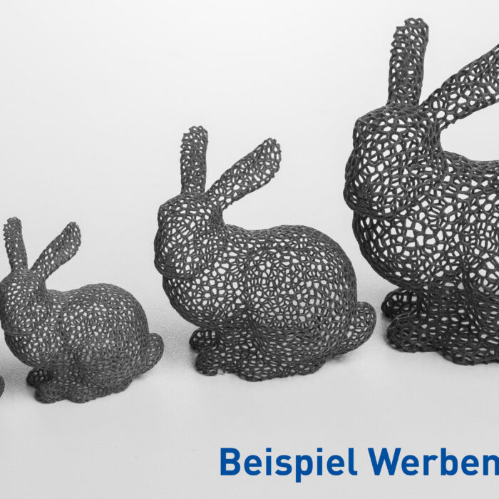 Beispiel Werbemittel - Osterhasen aus 3D Druck
